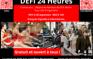 Défi 24h ergomètre au VUC Aviron